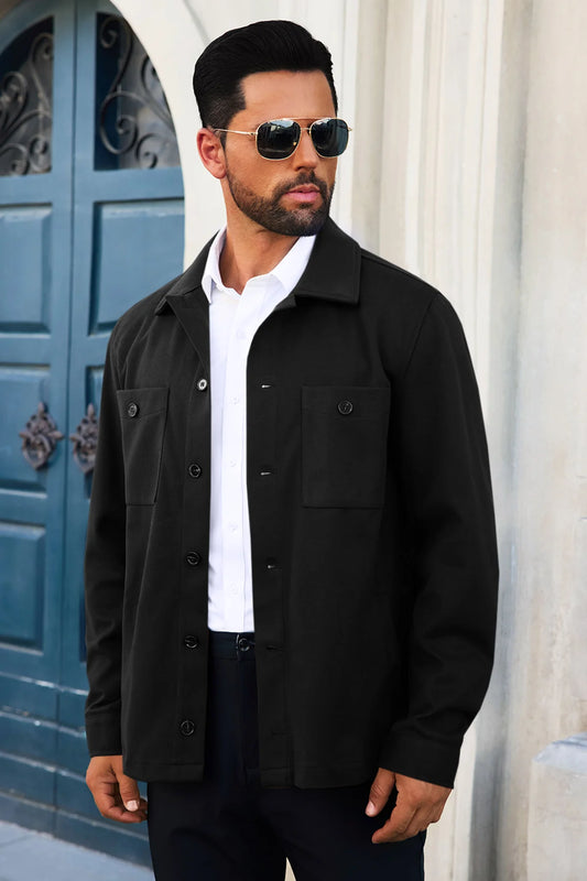 Runcati Mens Black Stylish Jacket