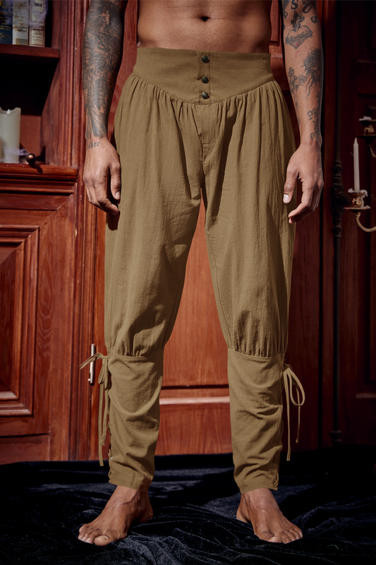 Runcati Mens Brown Costume Pants
