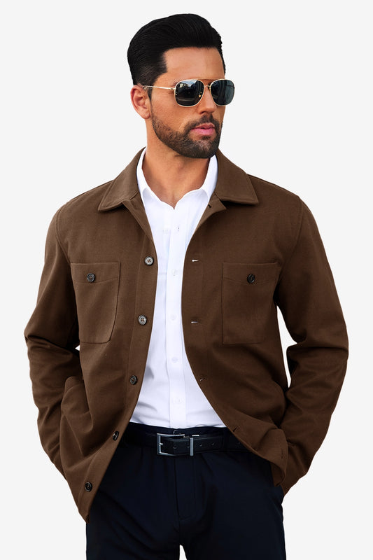 Runcati Mens Brown Stylish Jacket