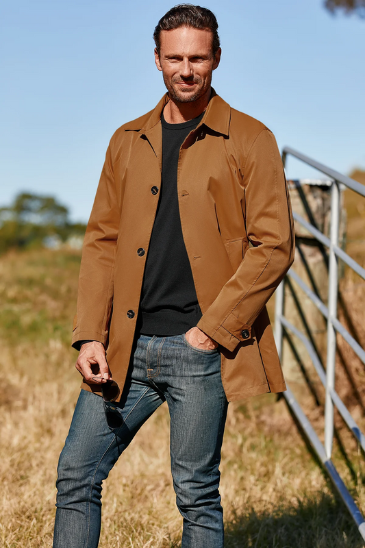 Runcati Brown Single Breasted Trench Coat