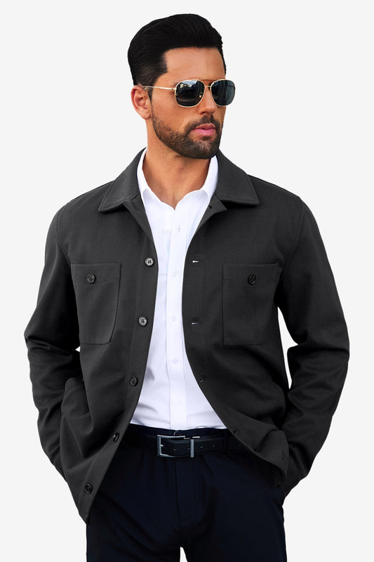 Runcati Mens Dark Grey Stylish Jacket