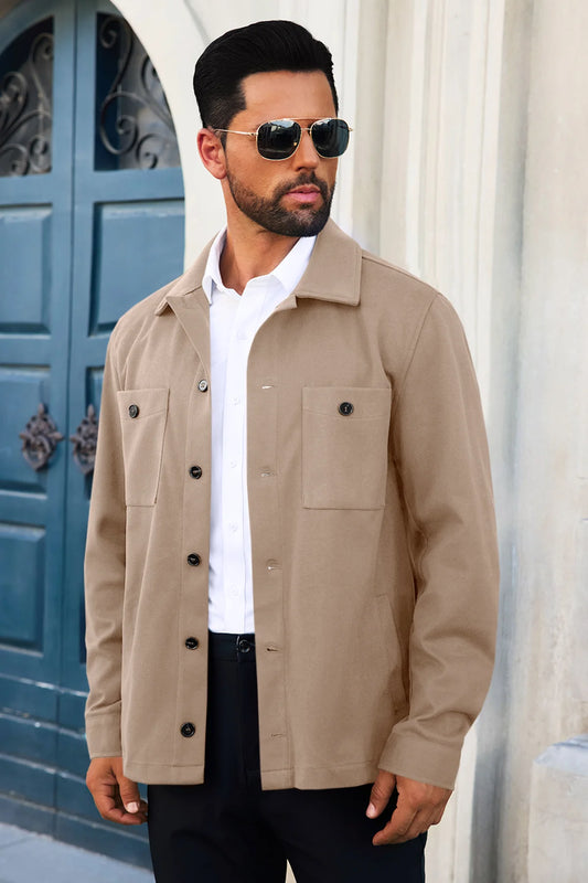 Runcati Mens Khaki Stylish Jacket