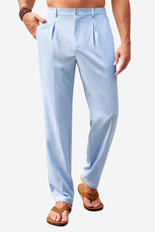 Runcati Mens Sky Blue Casual Pants