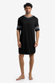 Runcati Mens Black  Short Sleeve Nightshirt