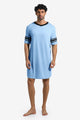 Runcati Mens Sky Blue Short Sleeve Nightshirt
