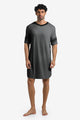 Runcati Mens Dark Grey Short Sleeve Nightshirt