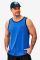 Runcati Mens Blue Workout Tank Tops