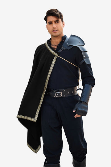 Runcati Mens Black Renaissance Shawl