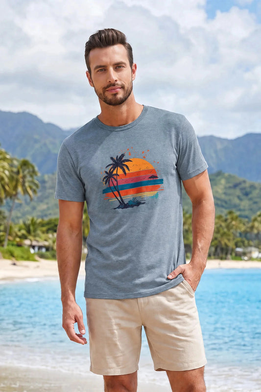 Runcati Mens Blue Casual Tee