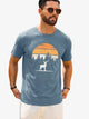 Runcati Mens Blue Nature Sunset Tee