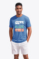 Runcati Mens Blue Island Graphic Tee