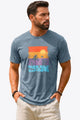 Runcati Mens Blue Luau Graphic Tee