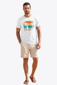 Runcati Mens White Vacation Graphic Tee