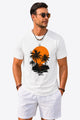 Runcati Mens White Coastal Graphic Tee