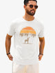 Runcati Mens White Nature Sunset Tee