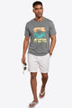 Runcati Mens Dark Grey Mountain Graphic Tee
