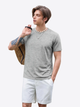Runcati Mens Gray Vintage Basic Tee