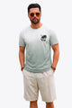 Runcati Mens Grey Gradient Print Tee