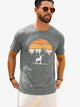 Runcati Mens Grey Nature Sunset Tee