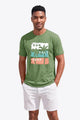 Runcati Mens Army Green Island Graphic Tee