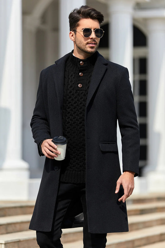 Runcati Black Stand Collar Pullover Sweater