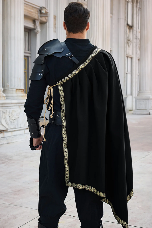 Runcati Mens Black Renaissance Shawl