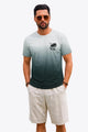 Runcati Mens Black Gradient Print Tee