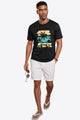 Runcati Mens Black Mountain Graphic Tee