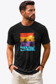 Runcati Mens Black Luau Graphic Tee