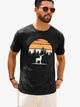 Runcati Mens Black Nature Sunset Tee