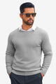 Runcati Mens Dark Grey Crewneck Sweaters