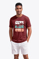 Runcati Mens Burgundy Island Graphic Tee