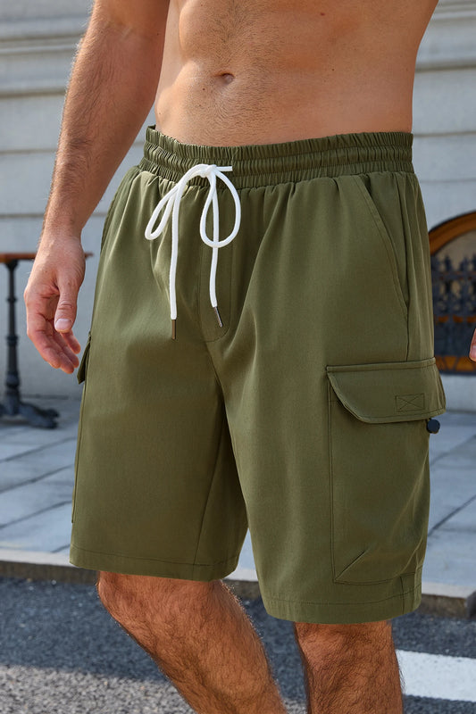 Runcati Army Green Cargo Shorts
