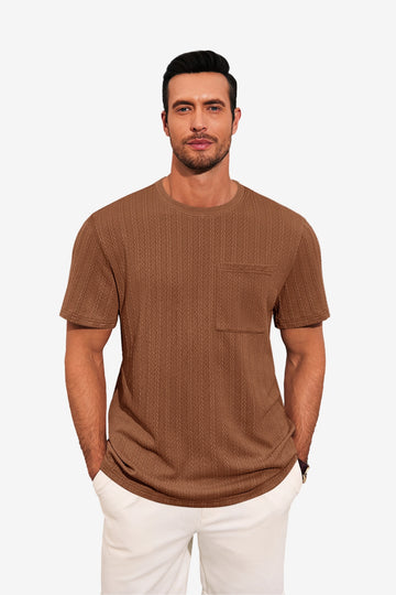 Runcati Mens Coffee Short Sleeve T-Shirts