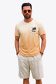 Runcati Mens Khaki Gradient Print Tee