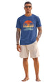 Runcati Mens Navy Palm Graphic Tee