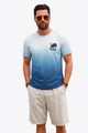 Runcati Mens Navy Gradient Print Tee