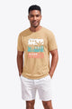 Runcati Mens Light Khaki Island Graphic Tee
