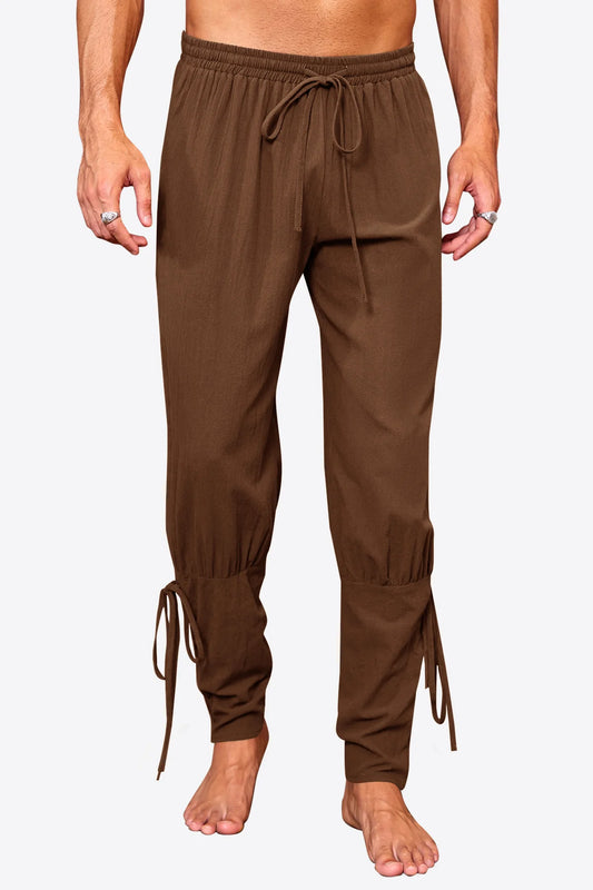 Runcati Mens Brown Medieval Ankle Pants