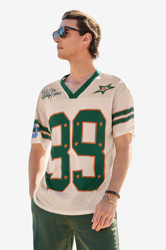 Runcati Mens Apricot Oversized Jersey Y2k Baggy T-Shirt