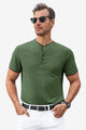 Runcati Mens Army Green Henley Shirts