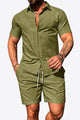 Runcati Mens Army Green Summer Beach Outfits