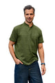 Runcati Mens Army Green Casual Henley Shirt