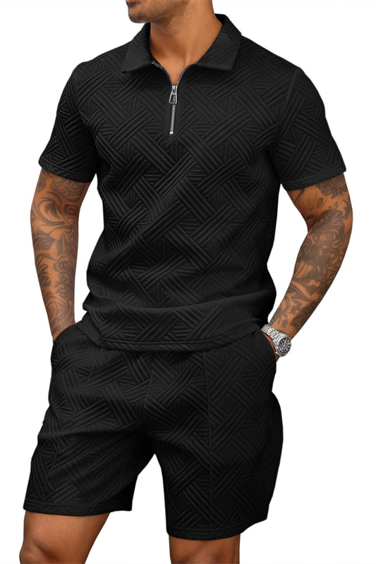 Runcati Mens Black Summer Track Suits