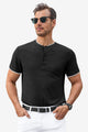 Runcati Mens Black Henley Shirts
