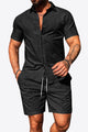 Runcati Mens Black Summer Beach Outfits