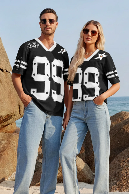 Runcati Mens Black Oversized Jersey Y2k Baggy T-Shirt