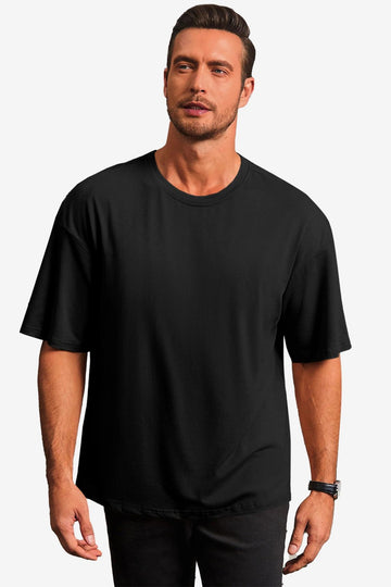 Runcati Mens Black Casual T-Shirts