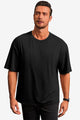 Runcati Mens Black Casual T-Shirts
