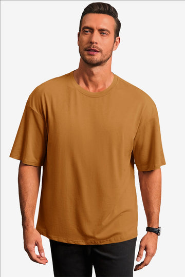 Runcati Mens Brown Casual T-Shirts